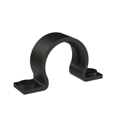CONDUIT CLAMP 2SCREW PA6 NW23 BLK