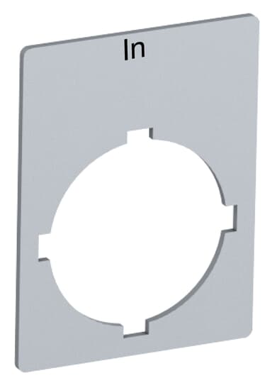 Rectangular legend plate 29,6x39 mm aluminum with text: In Legend Plate