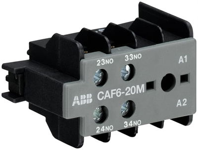 CAF6-20M Auxiliary Contact 2NO/0NC screw terminal, front mounted