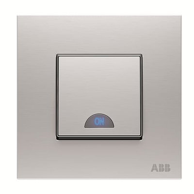 Switch 1-way 2-pole switch Stainless steel - Millenium