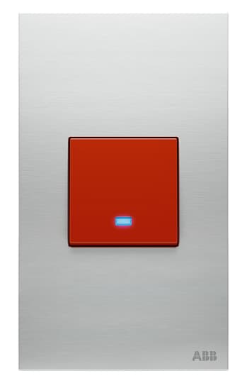 Switch 1-way Double Pole 2-pole switch Black Glass - Millenium