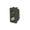 TV/SAT outlet Anthracite Polished - Zenit BS