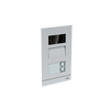 Mini video outdoor station (105mm width, FM), 2 pushbuttons, with ID card reader, with flush-mounted box, 2 button(s), aluminium