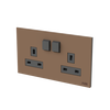 Socket outlet BS Mocha Brown - Millenium