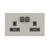 Socket outlet BS Dune Grey - Millenium
