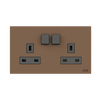 Socket outlet BS Mocha Brown - Millenium