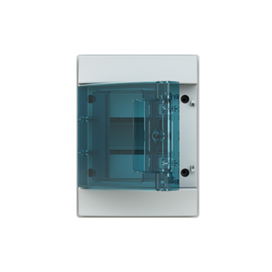 Consumer unit , Surface mounting, 4 modules, 1 row(s), IP65, Door: Single, Plastic, Transparent, Dimensions: 202 mm x 152 mm x 117 mm