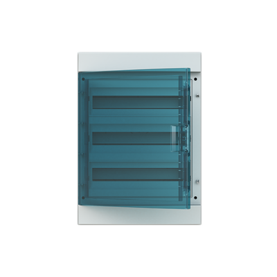 Consumer unit , Surface mounting, 24 modules, 2 row(s), IP65, Door: Single, Plastic, Transparent, Dimensions: 435 mm x 320 mm x 155 mm
