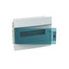 Consumer unit  MISTRAL41F, Flush mounting, 12 modules, 1 row(s), IP41,  Door: Single, Plastic, Transparent, Dimensions: 250 mm x 320 mm x 107 mm