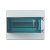 Consumer unit  MISTRAL65, Surface mounting, 12 modules, 1 row(s), IP65,  Door: Single, Plastic, Transparent, Dimensions: 250 mm x 320 mm x 155 mm