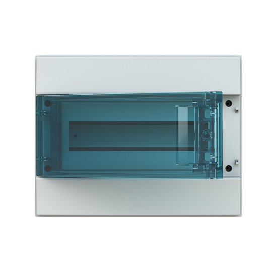Consumer unit  MISTRAL65, Surface mounting, 12 modules, 1 row(s), IP65,  Door: Single, Plastic, Transparent, Dimensions: 250 mm x 320 mm x 155 mm