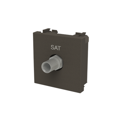TV/SAT outlet 1 gang Anthracite Polished - Millenium