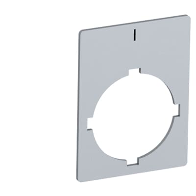 Rectangular legend plate 29,6x39 mm aluminum with text: I Legend Plate