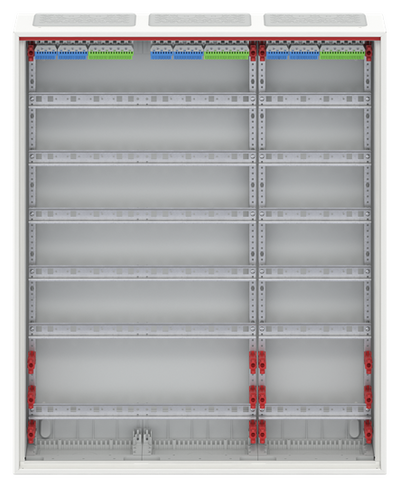 ComfortLine Compact distribution board, Surface mounting, 216 SU, Isolated (Class II), IP44, Field Width: 3, Rows: 6, 950 mm x 800 mm x 160 mm