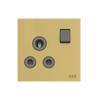 Socket outlet Round 15A Without imprint Matt Gold - Millenium