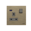 Socket outlet BS Without imprint Antique Gold - Millenium