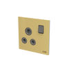 Socket outlet Round 15A Without imprint Matt Gold - Millenium