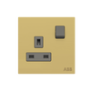Socket outlet BS Without imprint Matt Gold - Millenium