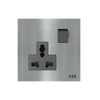 Socket outlet Universal Without imprint Stainless steel - Millenium
