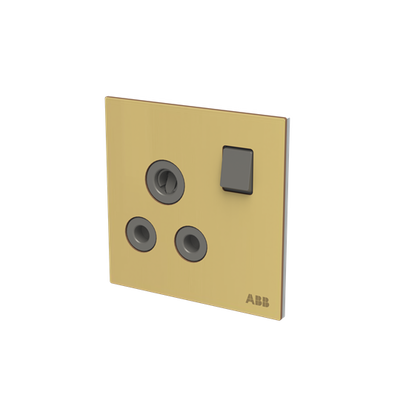 Socket outlet Round 15A Without imprint Matt Gold - Millenium