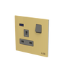 Socket outlet BS Without imprint Matt Gold - Millenium