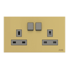 Socket outlet BS Without imprint Matt Gold - Millenium