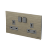 Socket outlet BS Without imprint Antique Gold - Millenium