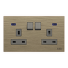 Socket outlet BS Without imprint Antique Gold - Millenium