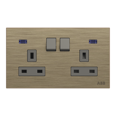 Socket outlet BS Without imprint Antique Gold - Millenium