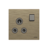 Socket outlet Round 15A Without imprint Antique Gold - Millenium