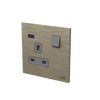 Socket outlet BS Without imprint Antique Gold - Millenium