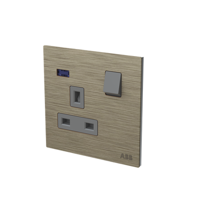 Socket outlet BS Without imprint Antique Gold - Millenium