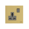 Socket outlet Universal Without imprint Matt Gold - Millenium