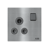 Socket outlet Round 15A Without imprint Stainless steel - Millenium