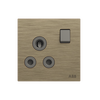Socket outlet Round 15A Without imprint Antique Gold - Millenium