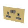 Socket outlet BS Without imprint Matt Gold - Millenium