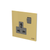 Socket outlet Universal Without imprint Matt Gold - Millenium