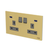 Socket outlet BS Without imprint Matt Gold - Millenium