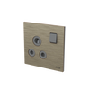Socket outlet Round 15A Without imprint Antique Gold - Millenium