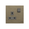 Socket outlet BS Without imprint Antique Gold - Millenium