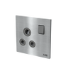 Socket outlet Round 15A Without imprint Stainless steel - Millenium