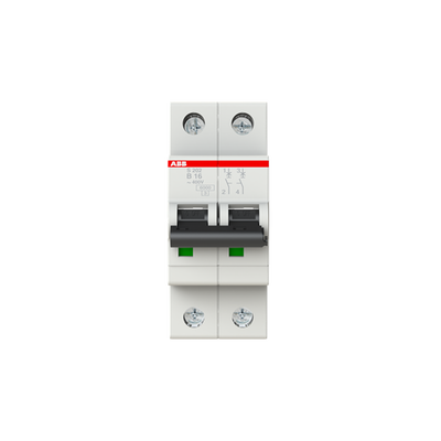 Miniature Circuit Breaker - S200 - 2P - 16 A - B - (AC) 6 kA
