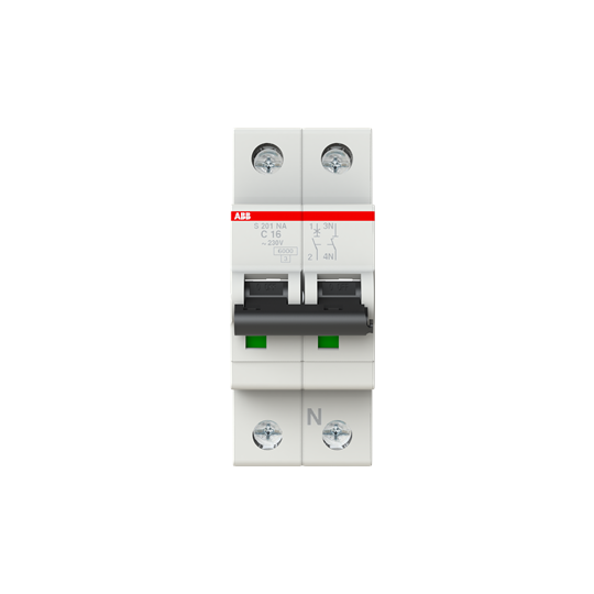 Miniature Circuit Breaker - S200 - 1P+N - 16 A - C - (AC) 6 kA – Image 2 of 3