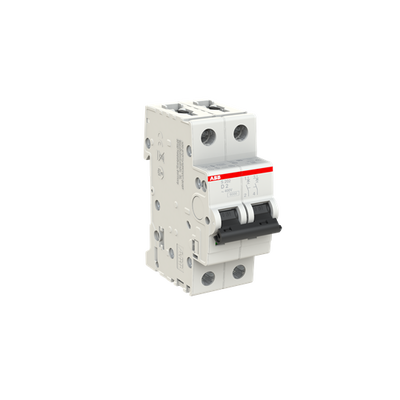Miniature Circuit Breaker - S200 - 2P - 2 A - D - (AC) 6 kA