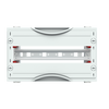 DIN rail mounting devices module, 150 mm x 250 mm x 120 mm , 1 rows , 0000 GU , Field width: 1