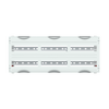 DIN rail mounting devices module, 300 mm x 750 mm x 120 mm , 2 rows , 000 GU , Field width: 3