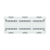 DIN rail mounting devices module, 300 mm x 750 mm x 120 mm , 2 rows , 000 GU , Field width: 3