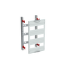 DIN rail mounting devices module, 450 mm x 250 mm x 120 mm , 3 rows , 00 GU , Field width: 1