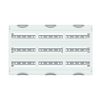 DIN rail mounting devices module, 450 mm x 750 mm x 120 mm , 3 rows , 00 GU , Field width: 3