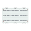 DIN rail mounting devices module, 450 mm x 750 mm x 120 mm , 3 rows , 00 GU , Field width: 3